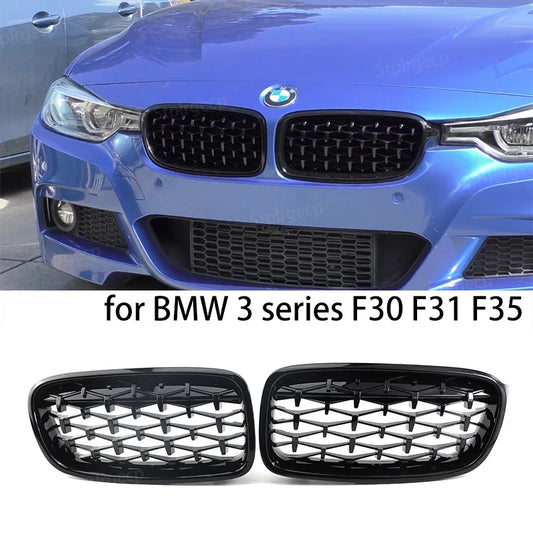 Diamond Front Bumper Kidney Grill Double Slat Sport Grille for BMW 3 series F30 F31 F35 2011-19