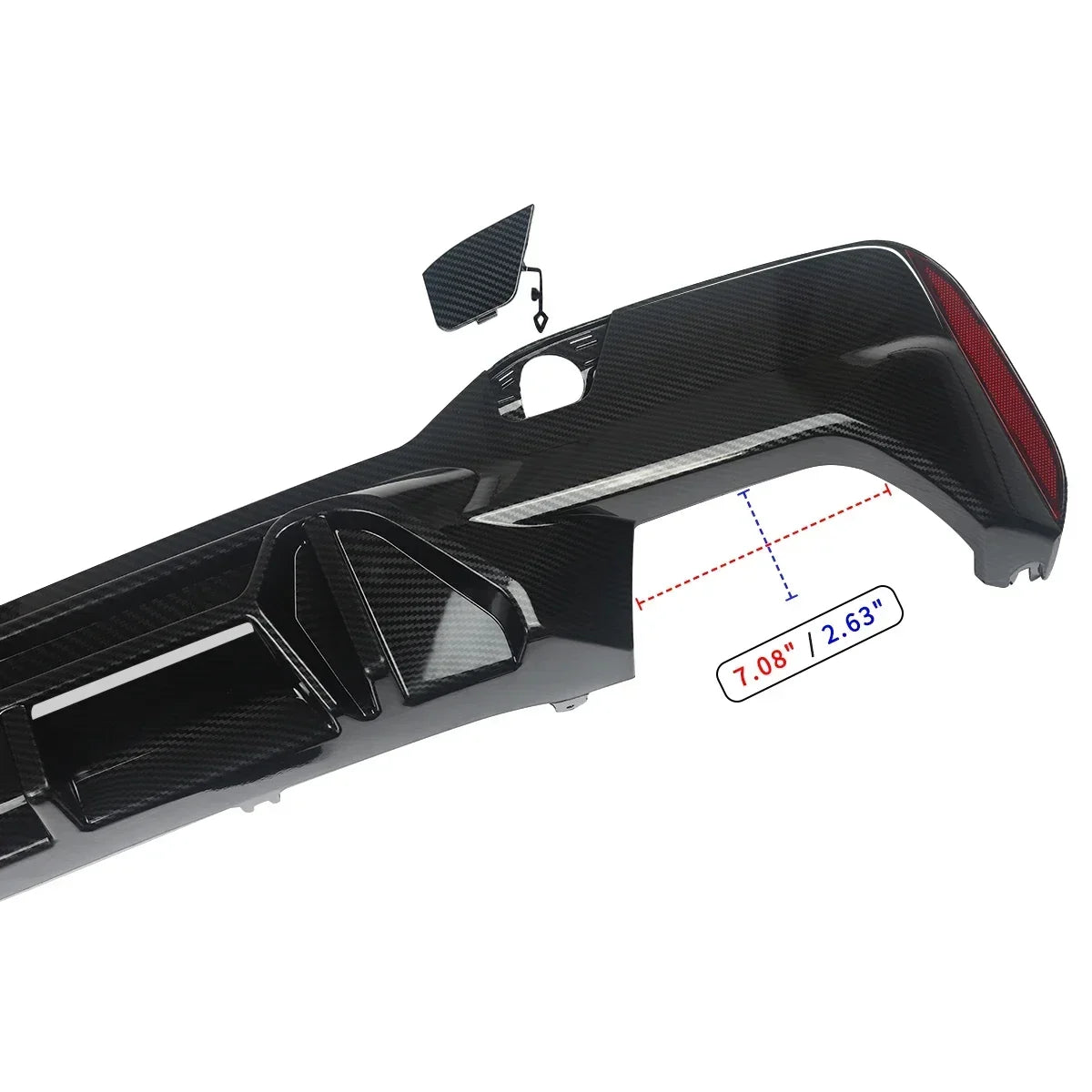 BMW G30 G38 F90 M Sport 2017-2020 M5 Competition Style Rear Diffuser Carbon Look