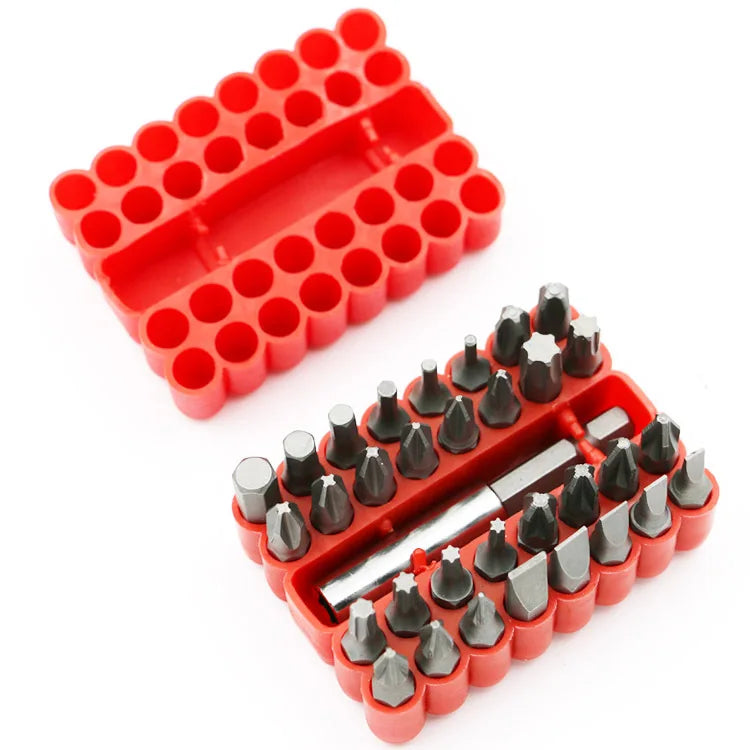 Binoax 33pcs Security Bit Set with Magnetic Extension Bit Holder Tamper Star Screwdriver Bits Set Quick Release Bit Holder