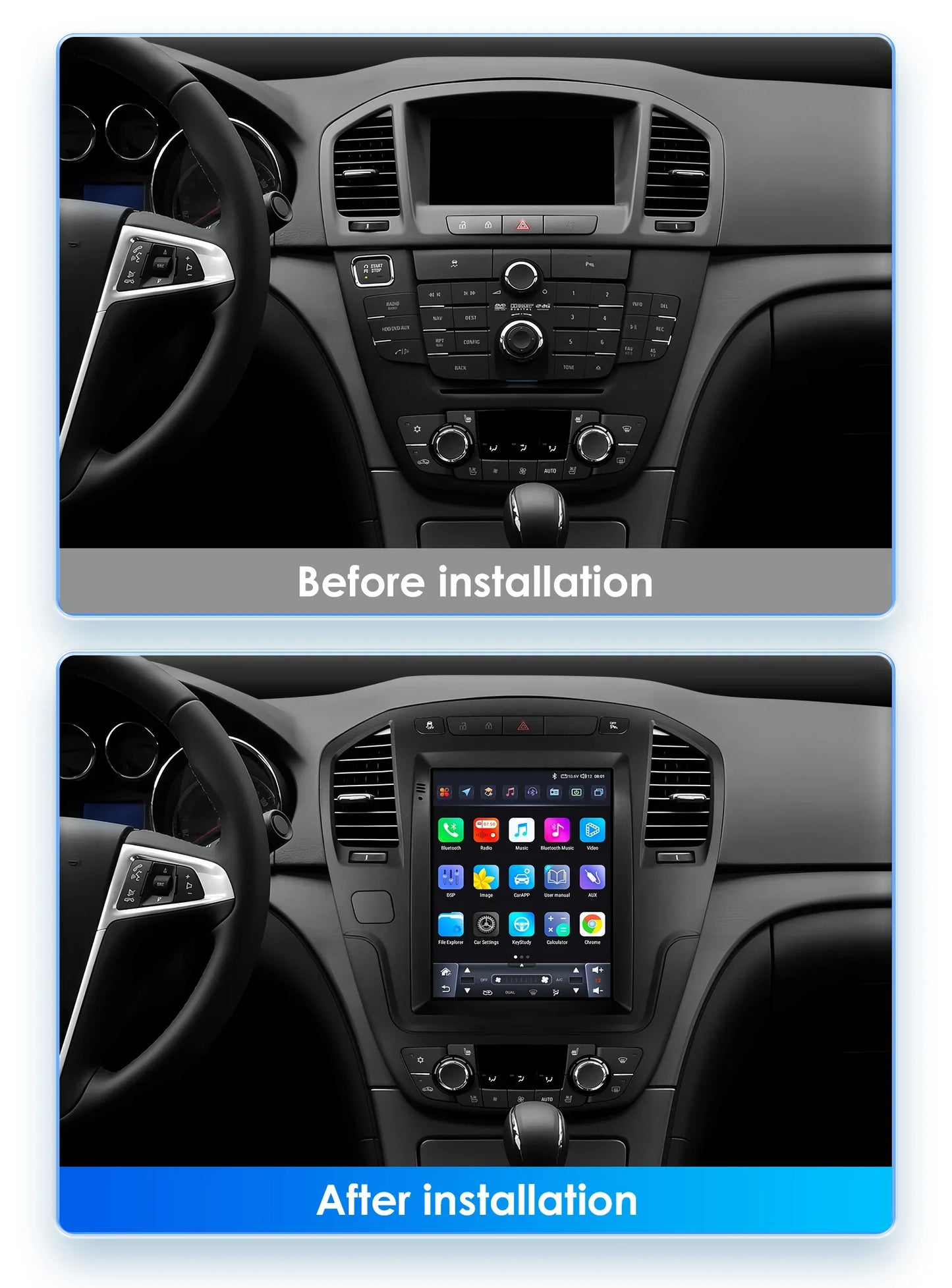 Android 13 Car Radio for Opel Insignia 2009 - 2013 Stereo 9.7inch Vertical Screen Carplay