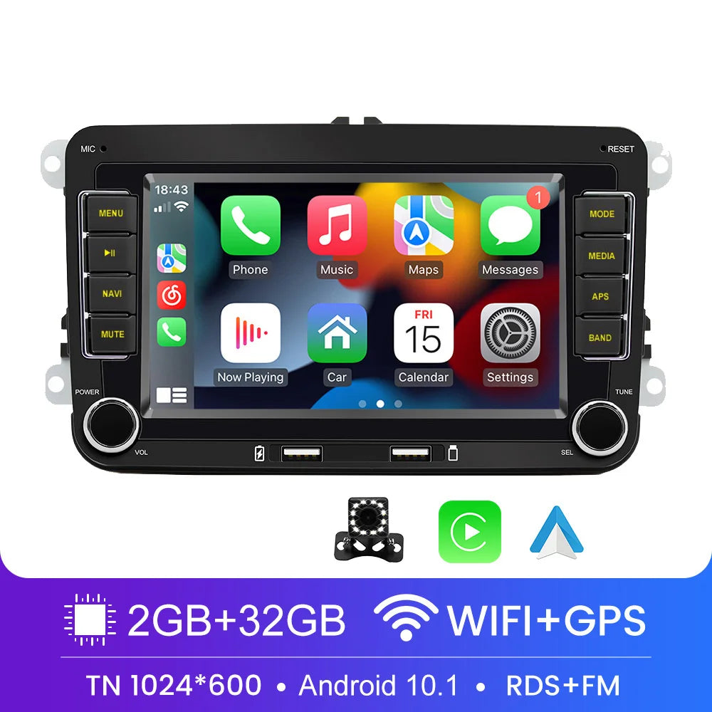 2 Din Car Radio For Volkswagen golf 5 6, passat, polo Android 11 Car Multimedia Playeri Carplay