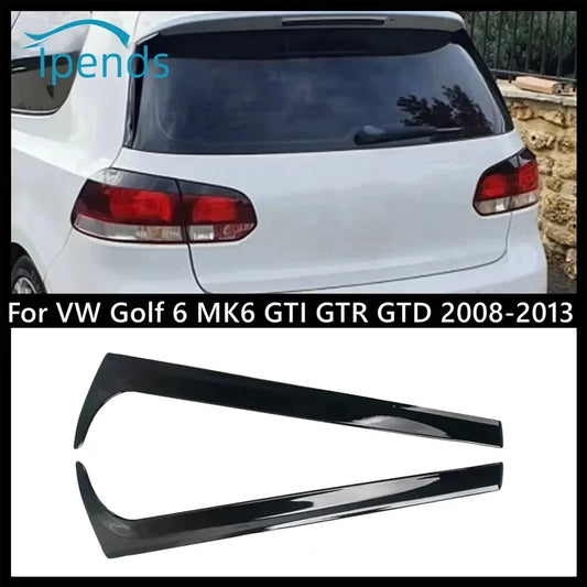 VW Golf 6 MK6 Glossy Black Rear Window Side Spoiler Canard Canards Splitter