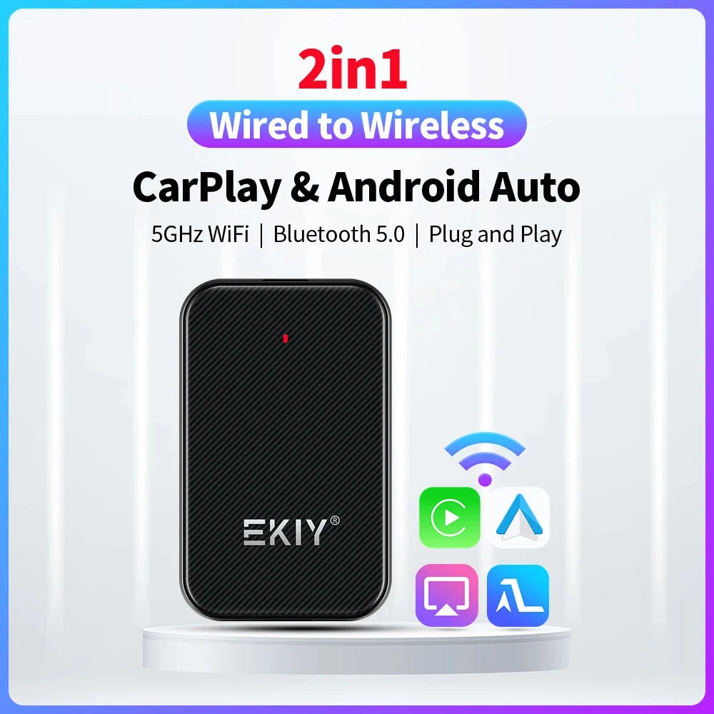 2 in1 Apple Car Play Wireless Adapter CarPlay Mini Box Android Auto Dongle for OEM Car Radio