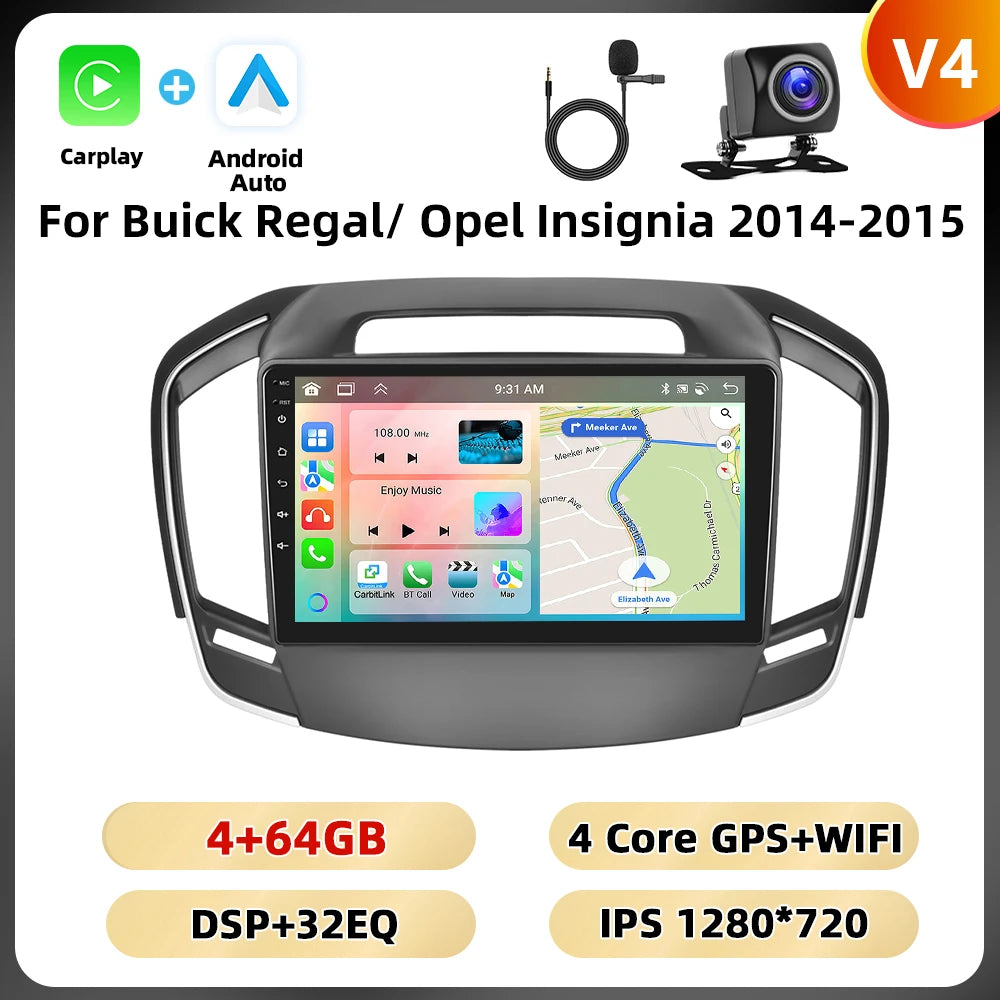 Car Radio For Opel Insignia 2014-2015 Android Car Carplay GPS 4G WIFI DSP