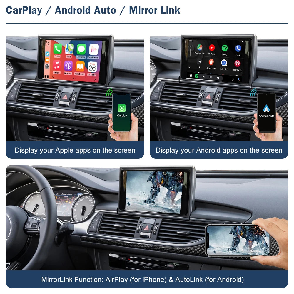 Wireless CarPlay And Android Auto Interface for Audi A6 A7 RMC HN MHI2 2012-2018