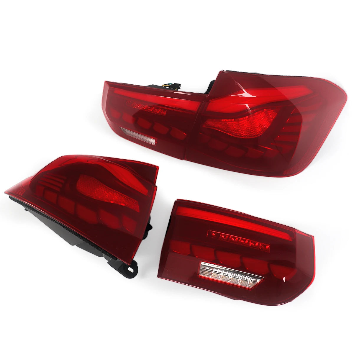 LED Tail Lights for BMW 3 Series F30 F80 2012-2018 Red OLED GTS Style Rear Lights