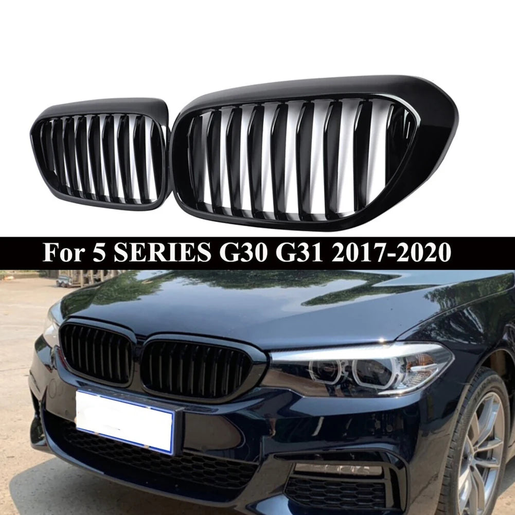 2Pcs Front Bumper Kidney Grill Grilles For BMW 5 Series G30 G31 G38 2017 2018 2019 2020