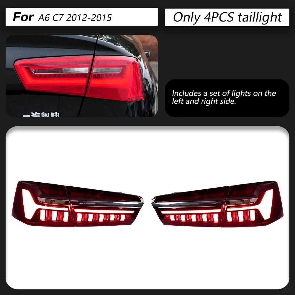 LED Tail Light For 2012-2016 A6 C7 In C8 Design DRL Dynamic Signal