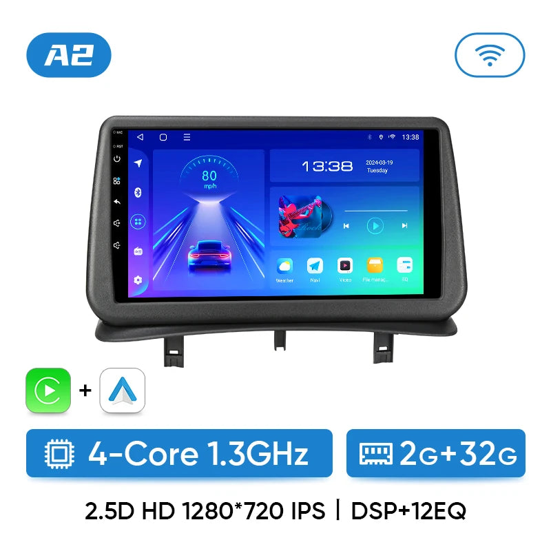 Renault Clio 3 2005-2014 Wireless CarPlay Android Auto Navigation 2din Autoradio