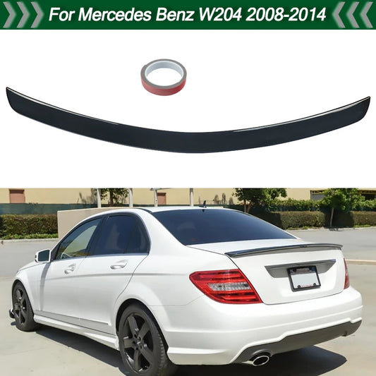 Mercedes Benz W204 C250 C300 2008-2014 AMG Style Trunk Spoiler Gloss Black car accessories