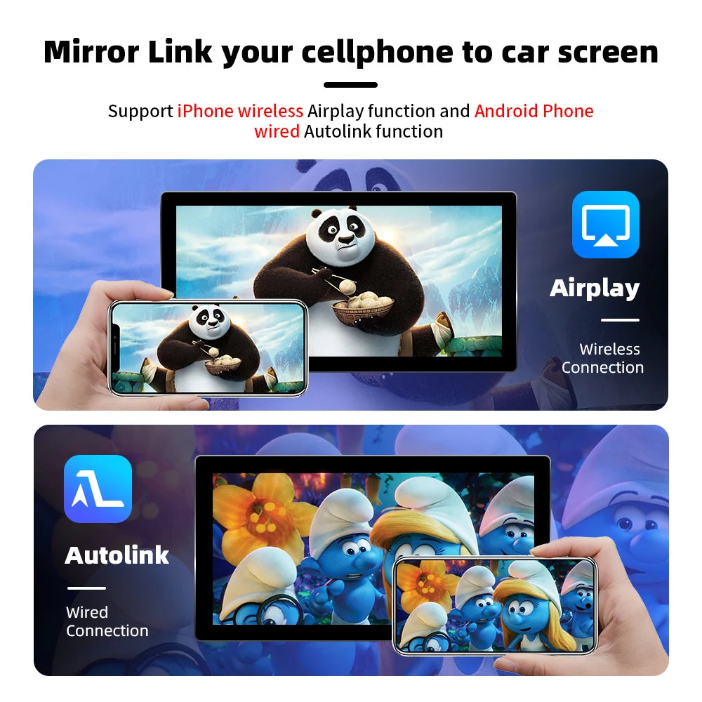 2 in1 Apple Car Play Wireless Adapter CarPlay Mini Box Android Auto Dongle for OEM Car Radio