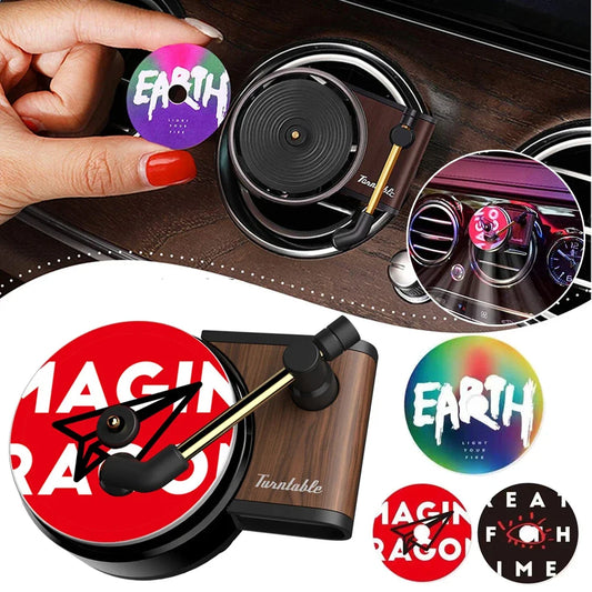 Car Air Freshener Record Player Car Perfume Clip Vinyl Phonograph Air Vent Outlet