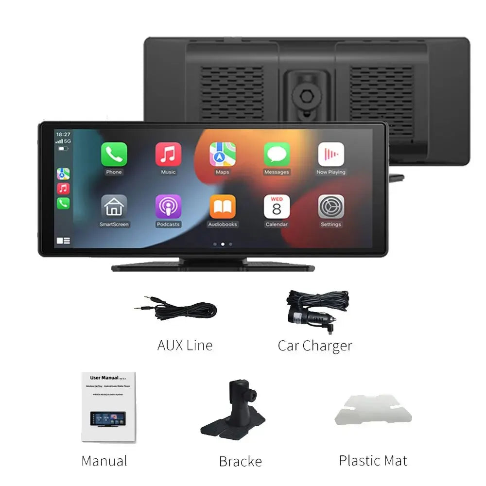 Schermo universale da 10,26 pollici Autoradio video WIFI Carplay wireless per lettore MP5 Apple o Android