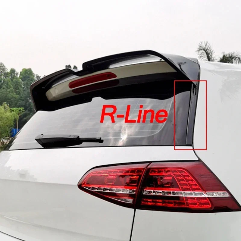 Rear Spoiler Extension Lip Gloss Black Fits VW Golf GTI R-Line MK7 7.5 2014-2019