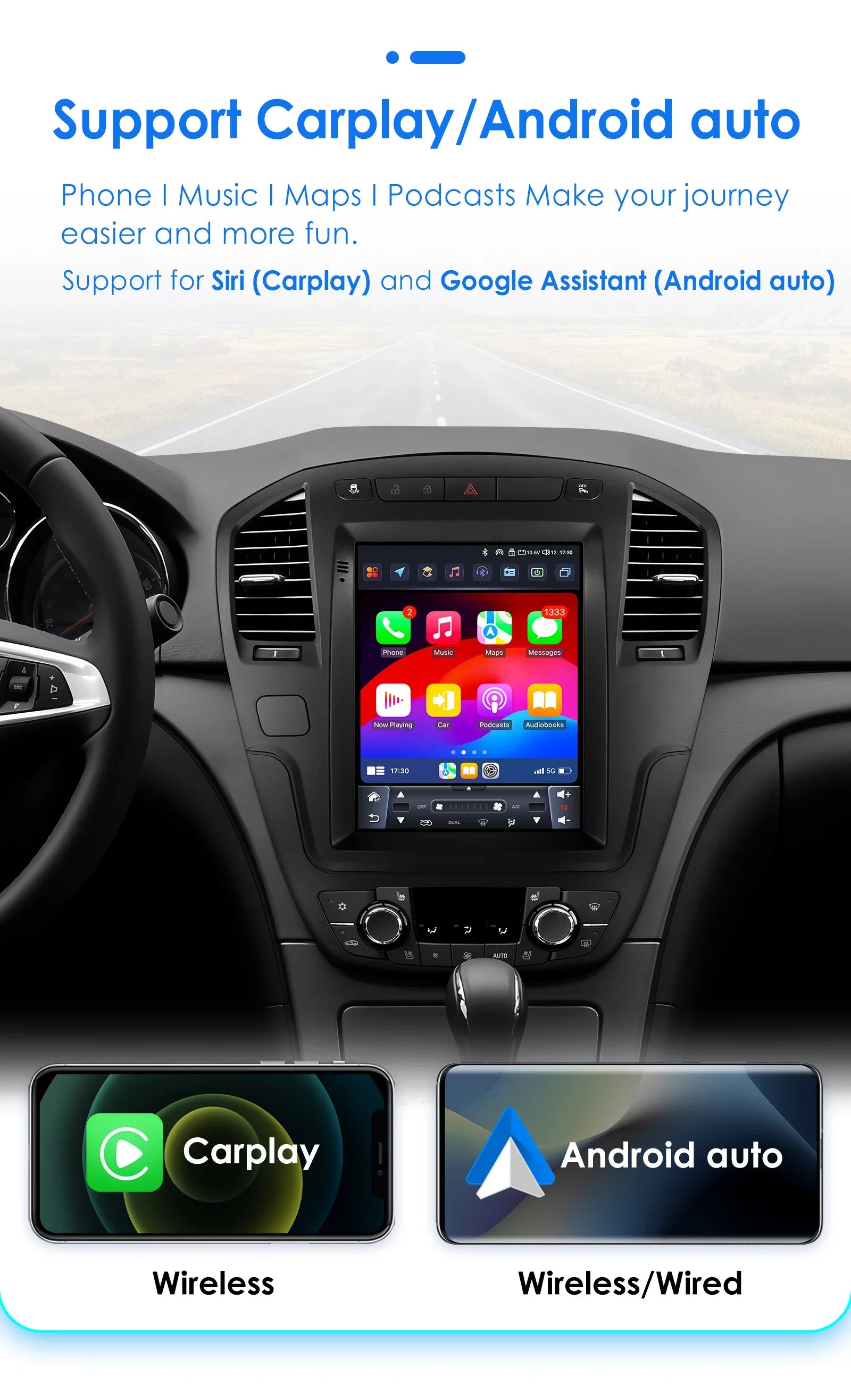 Android 13 Car Radio for Opel Insignia 2009 - 2013 Stereo 9.7inch Vertical Screen Carplay