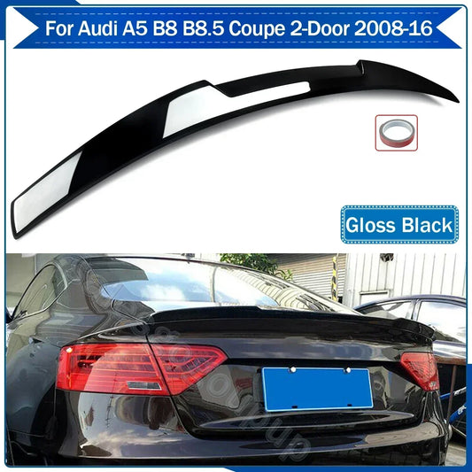 Gloss Black Ducktail Rear Spoiler Wing For Audi A5 B8 B8.5 2Dr Coupe 2008-16