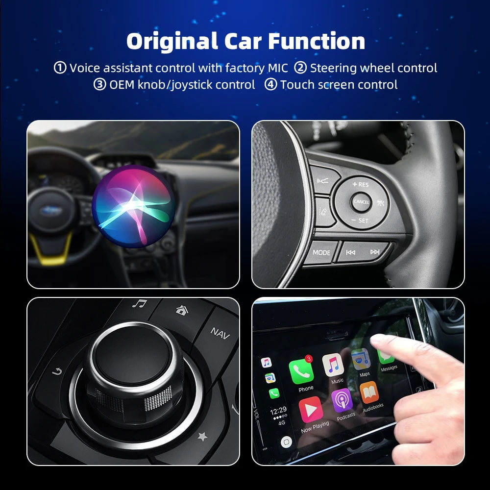 2 in1 Apple Car Play Wireless Adapter CarPlay Mini Box Android Auto Dongle for OEM Car Radio